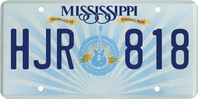 MS license plate HJR818