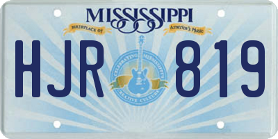 MS license plate HJR819