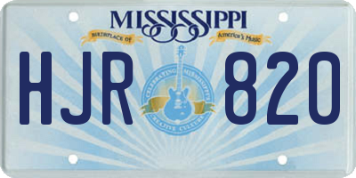 MS license plate HJR820