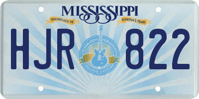 MS license plate HJR822