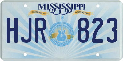 MS license plate HJR823