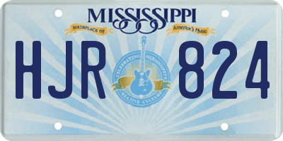 MS license plate HJR824