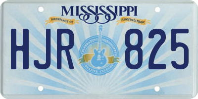 MS license plate HJR825