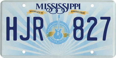 MS license plate HJR827