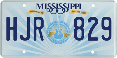 MS license plate HJR829