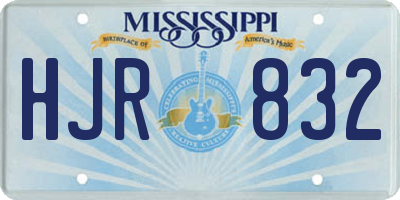 MS license plate HJR832