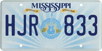 MS license plate HJR833