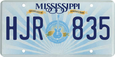 MS license plate HJR835