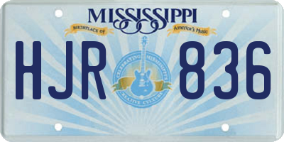 MS license plate HJR836