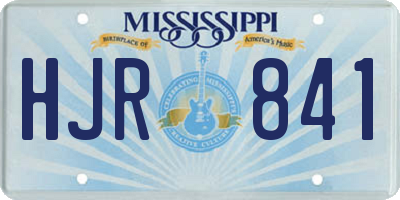 MS license plate HJR841
