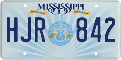 MS license plate HJR842