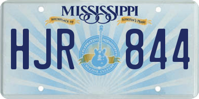 MS license plate HJR844