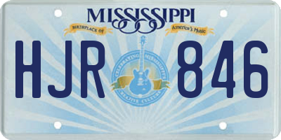 MS license plate HJR846