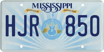 MS license plate HJR850