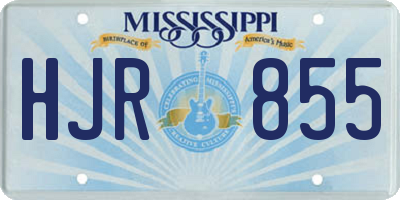 MS license plate HJR855