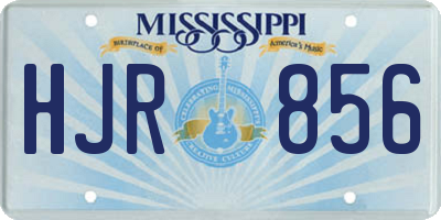 MS license plate HJR856