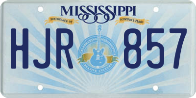 MS license plate HJR857