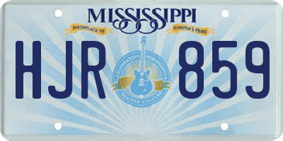 MS license plate HJR859