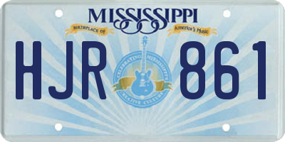 MS license plate HJR861
