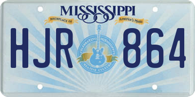 MS license plate HJR864