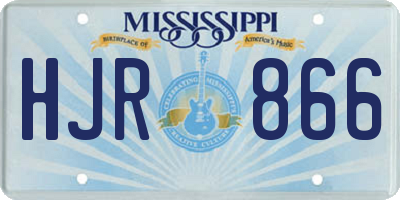 MS license plate HJR866