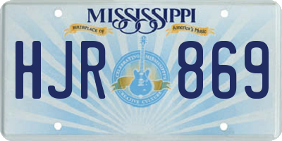 MS license plate HJR869