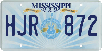 MS license plate HJR872