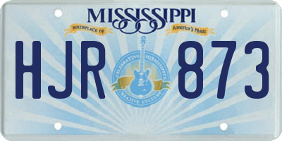 MS license plate HJR873