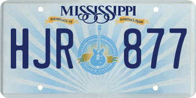 MS license plate HJR877