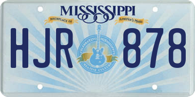 MS license plate HJR878