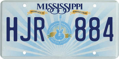 MS license plate HJR884