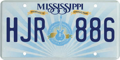 MS license plate HJR886