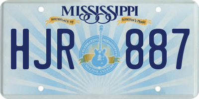 MS license plate HJR887