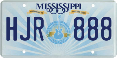 MS license plate HJR888