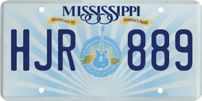 MS license plate HJR889