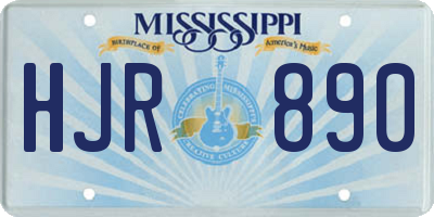 MS license plate HJR890