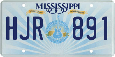 MS license plate HJR891