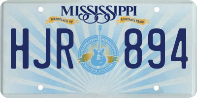 MS license plate HJR894