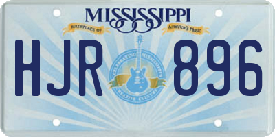 MS license plate HJR896