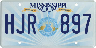 MS license plate HJR897