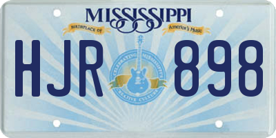 MS license plate HJR898
