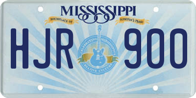 MS license plate HJR900
