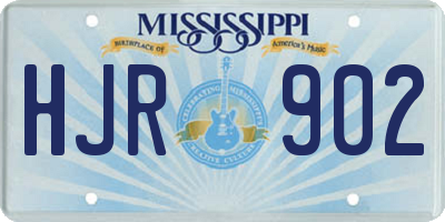 MS license plate HJR902