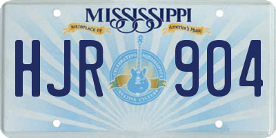 MS license plate HJR904