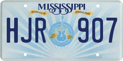 MS license plate HJR907