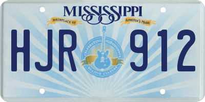 MS license plate HJR912