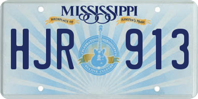 MS license plate HJR913