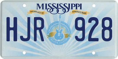 MS license plate HJR928