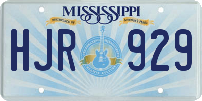 MS license plate HJR929