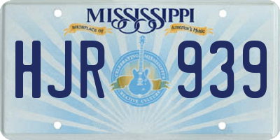 MS license plate HJR939